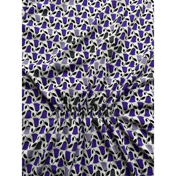 Dickies Women’s V-Neck Purple Floral Tunic Top w/ Deep Pockets Sz MEDIUM - Picture 5 of 8